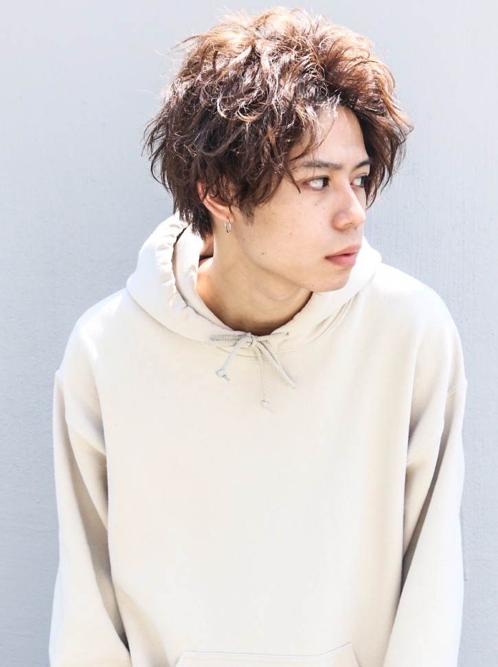 メンズ オールバックセミツイストショー ヘアスタイル Canaan Hair Salon 原宿 表参道 美容室